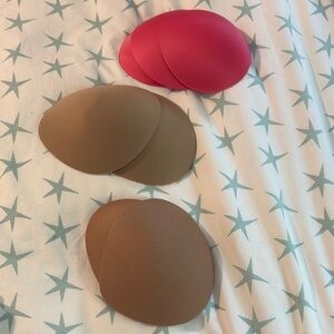 5 Sets of Bra Inserts in Pink and Tan